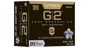 Speer Gold Dot G2 Ammunition 9mm Luger 147 Grain Jacketed Hollow Point