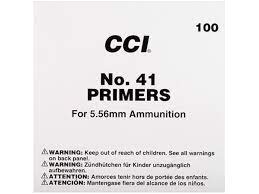 CCI Small Rifle 5.56mm NATO-Spec Military Primers #41 Box of 1000 (10 Trays of 100)
