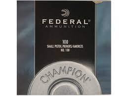 Federal Small Pistol Primers #100 Box of 1000 (10 Trays of 100)