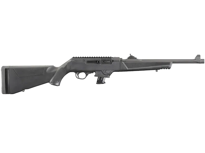 Ruger PC Carbine Semi-Automatic Centerfire Rifle 9mm Luger 16.12" Fluted Barrel Black and Black Fixed