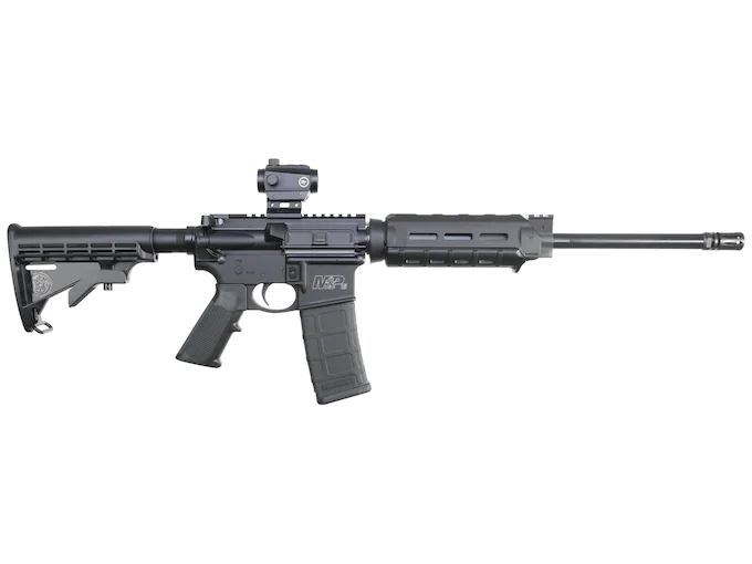 Smith & Wesson M&P 15 Sport II Optics Ready Semi-Automatic Centerfire Rifle 5.56x45mm NATO 16" Barrel Steel and Black Adjustable With Red Dot