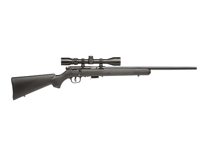 Savage Arms 93 Bolt Action Rimfire Rifle 17 Hornady Magnum Rimfire (HMR) 21" Barrel Black and Black With Scope